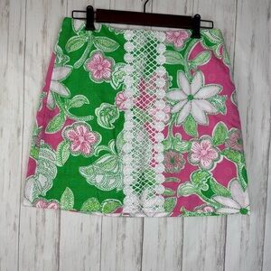 Lilly Pulitzer floral lace skirt 4